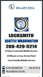 Mobile Screenshot of locksmithseattlewashington.com